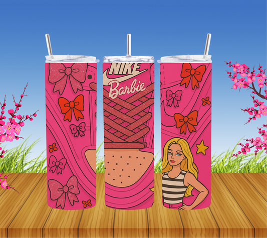 Barbie trainer tumbler