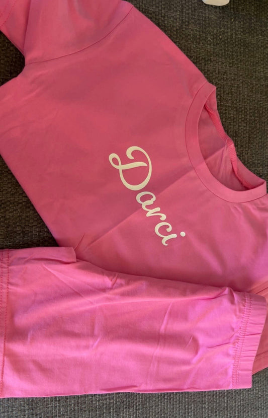 Girls Cycle Shorts & Tee Set