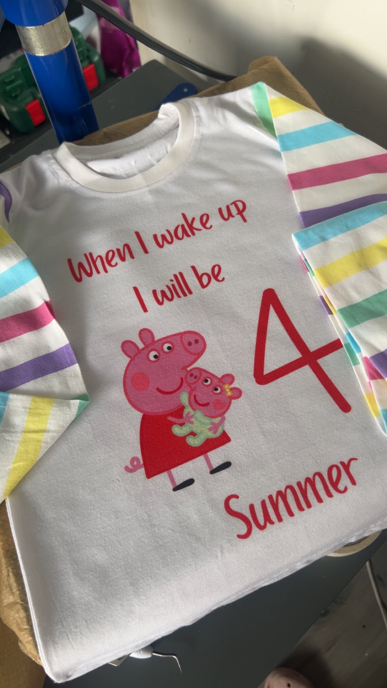 “When I Wake Up I Will Be” Kids Striped PJs Set - Soft Sleepwear for Boys & Girls