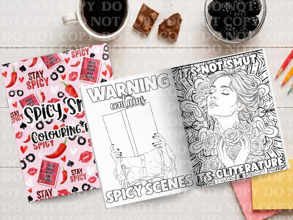 Spicy Smut Adult Colouring Book |Cheeky, Sassy & Relaxing Grown-Up Colouring Book | personalised spicy colouring book