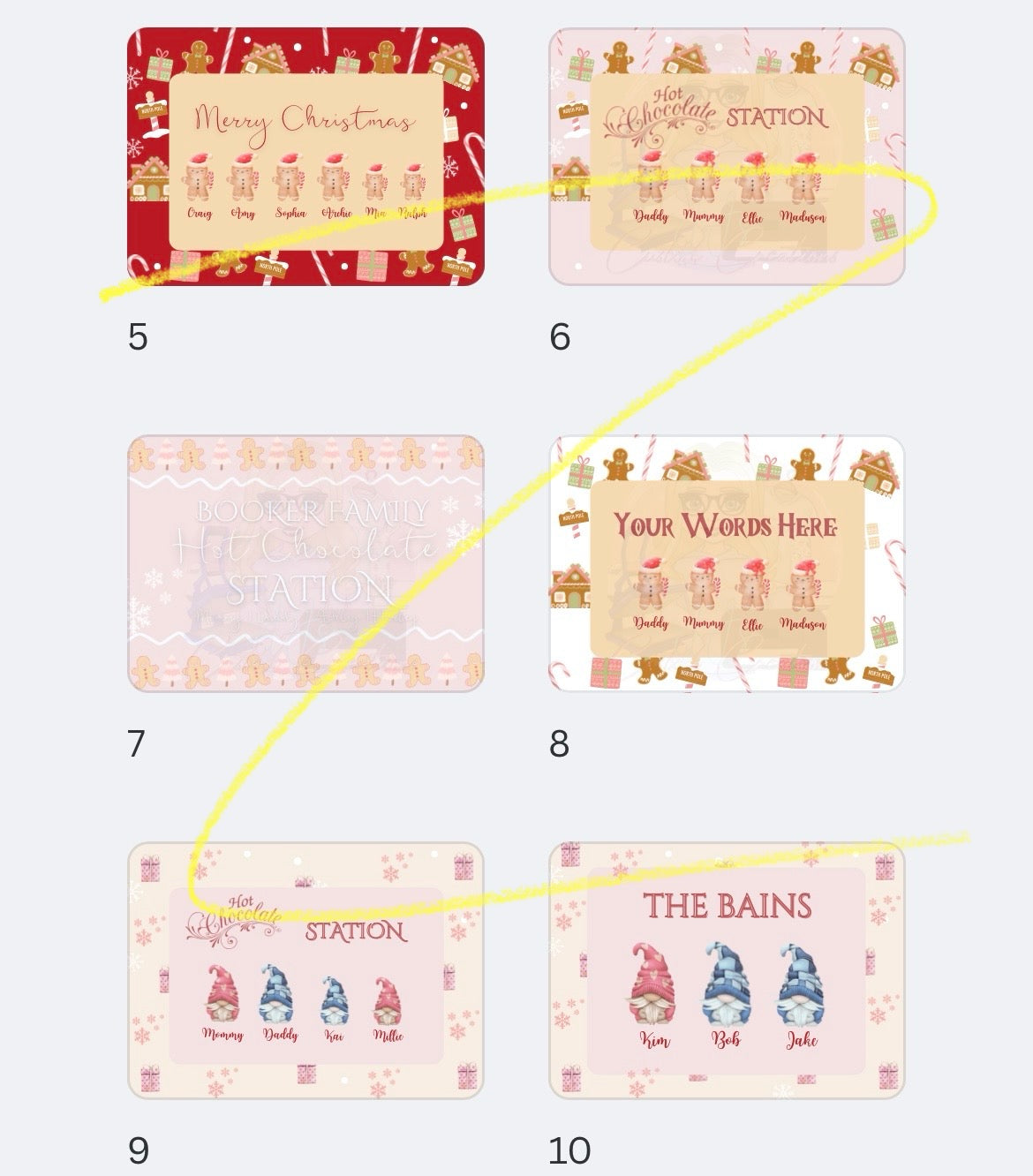 Hot Chocolate Station Board