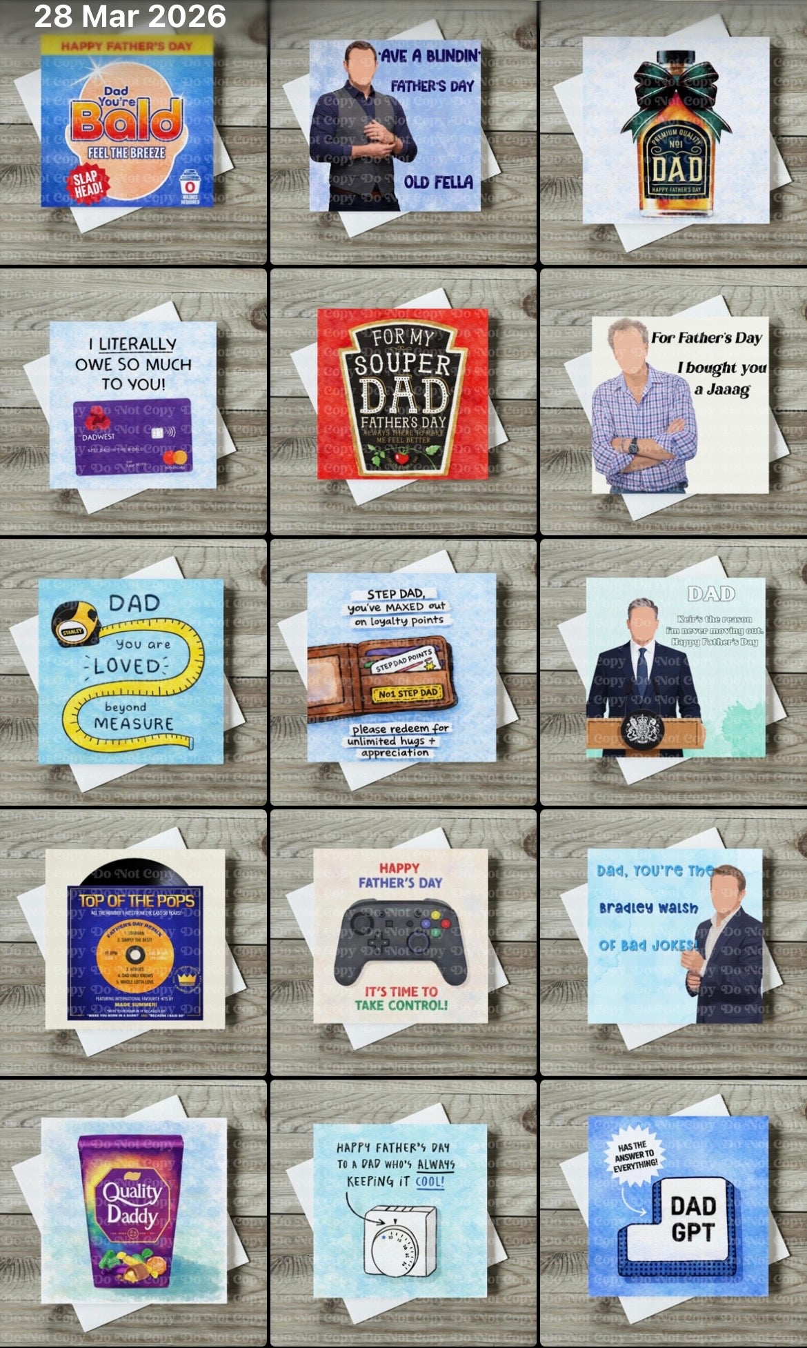 Father’s Day Cards - multiple choices