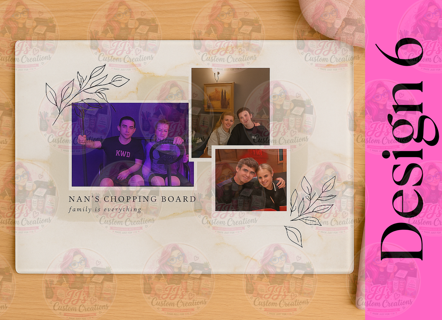 Personalised Photo Chopping Board – Custom Family Keepsake Gift