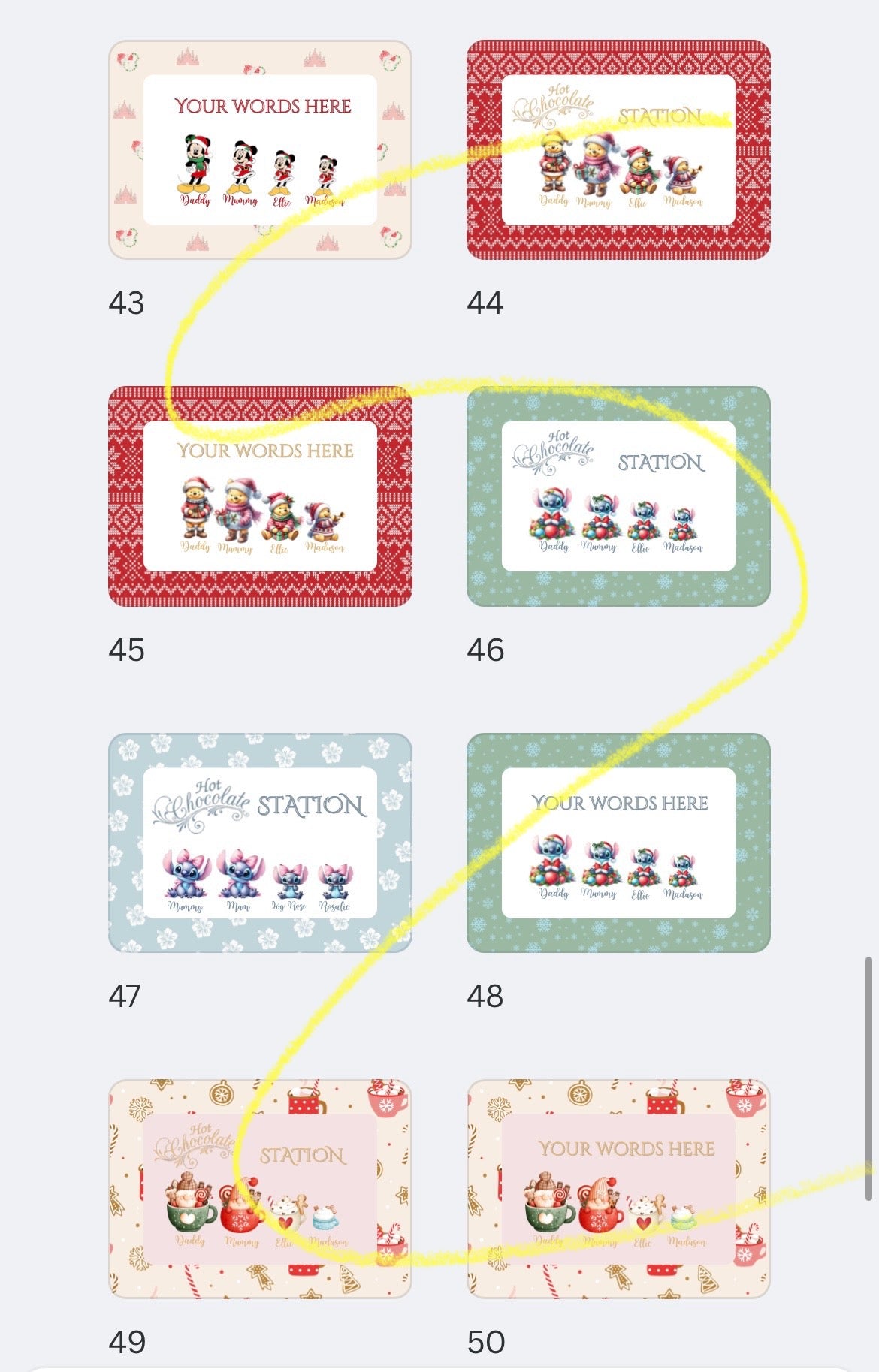 Hot Chocolate Station Board