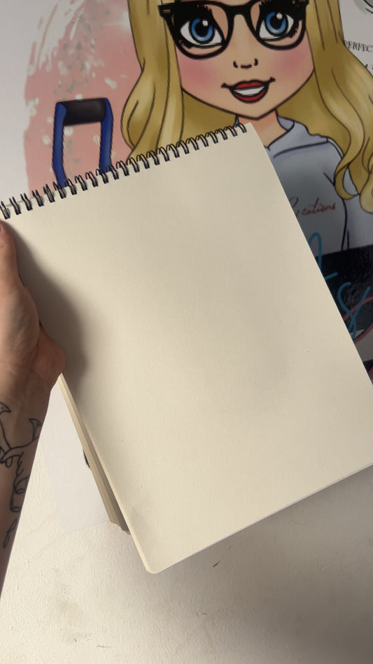A4 custom Sketch Book | wire bound personalised sketch book