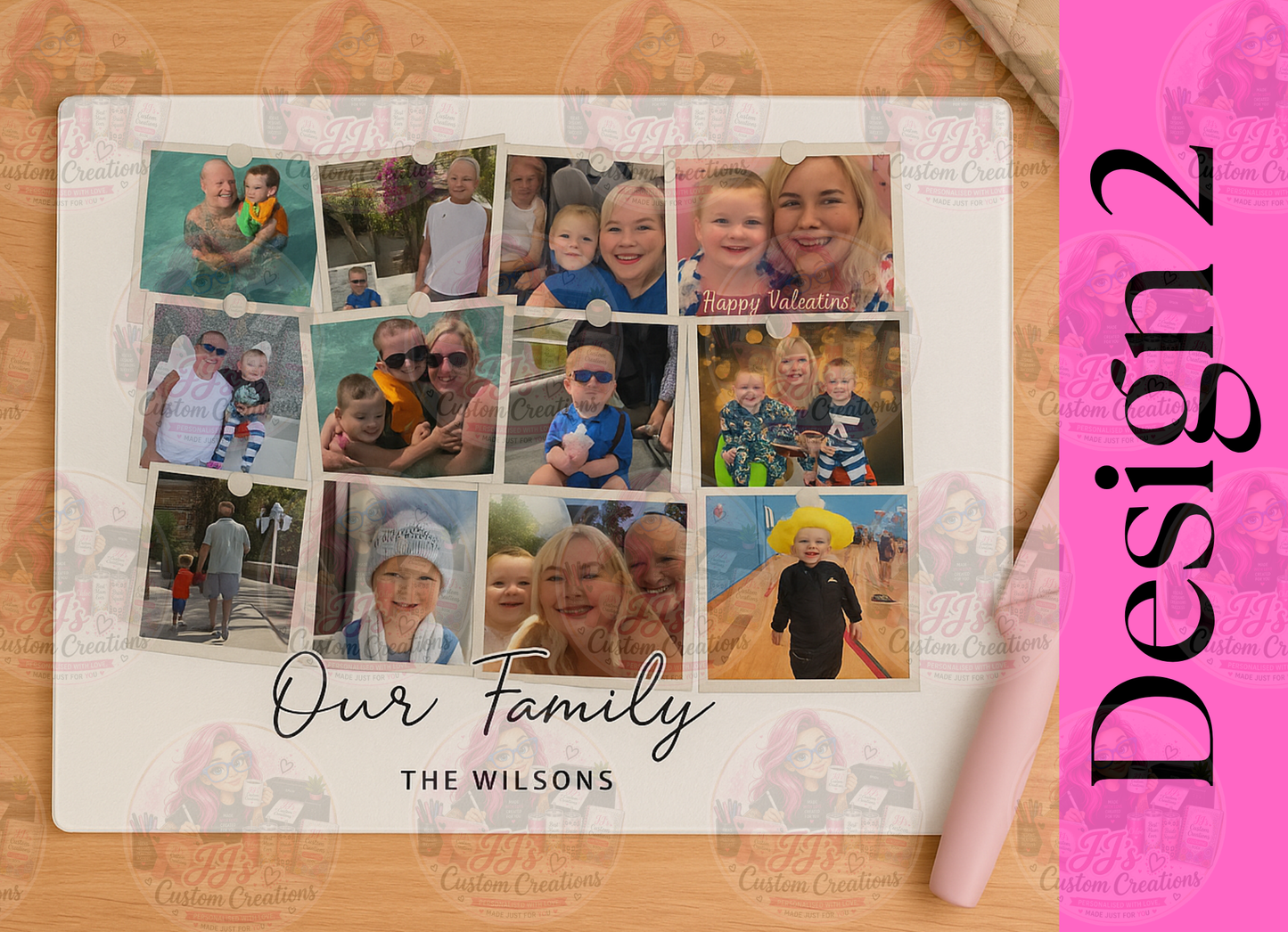 Personalised Photo Chopping Board – Custom Family Keepsake Gift