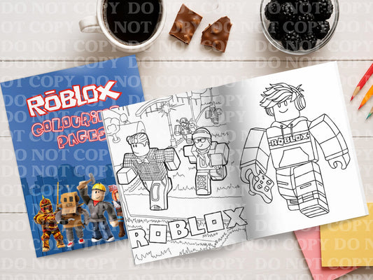 Roblox Colouring Book | Personalised Colouring Book | Wire Bound, 20 Pages | Colouring for Kids & Adults