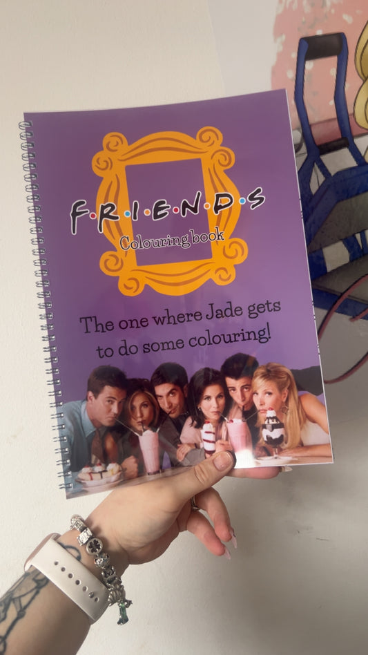 FRIENDS Colouring Book | Personalised Colouring Book | Wire Bound, 20 Pages | Colouring for Kids & Adults