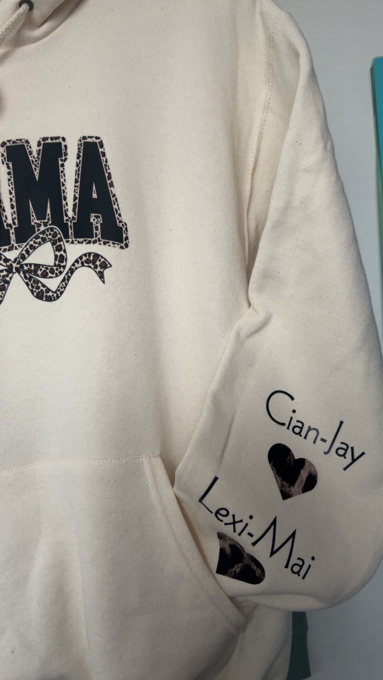 Woman’s Mama hoody - leopard print style