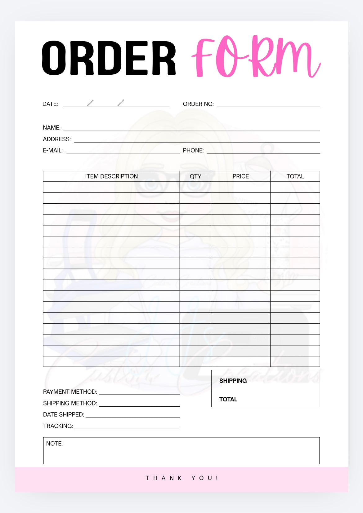 Order Forms for Small Business