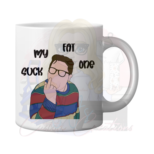 Dipshit Derek Mug | Stranger Things Inspired Ceramic Mug | Suck My Fat One Mug | Funny Adult Gift