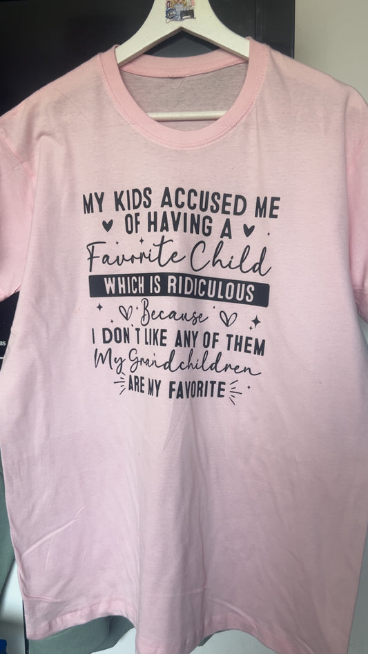 Grandchild are my favourite T-shirt | Mother’s Day gift | grandmother/nanny gift