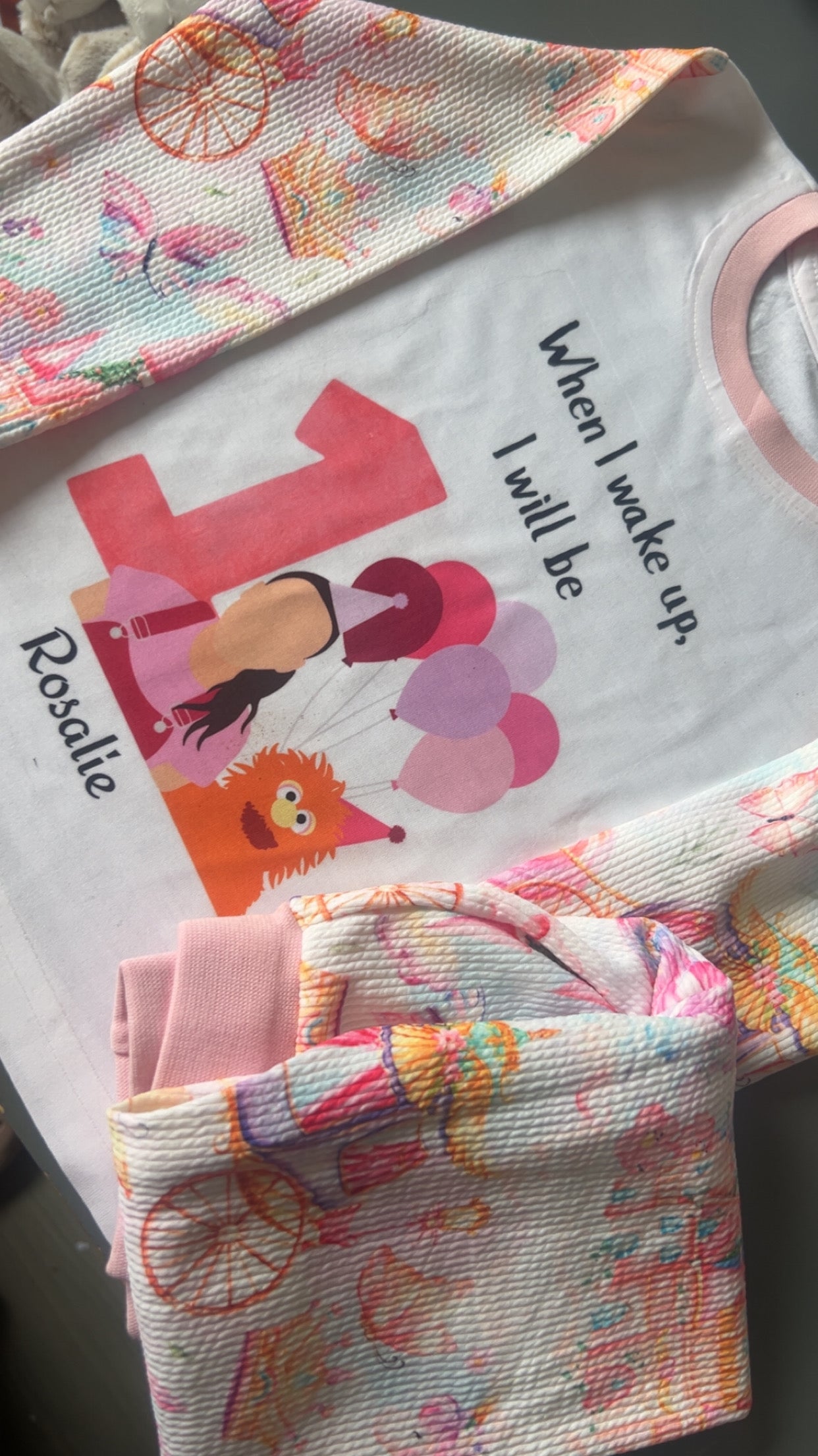 Girls Unicorn/Fairy Personalised pyjamas | custom girls pjs | when I wake up pjs