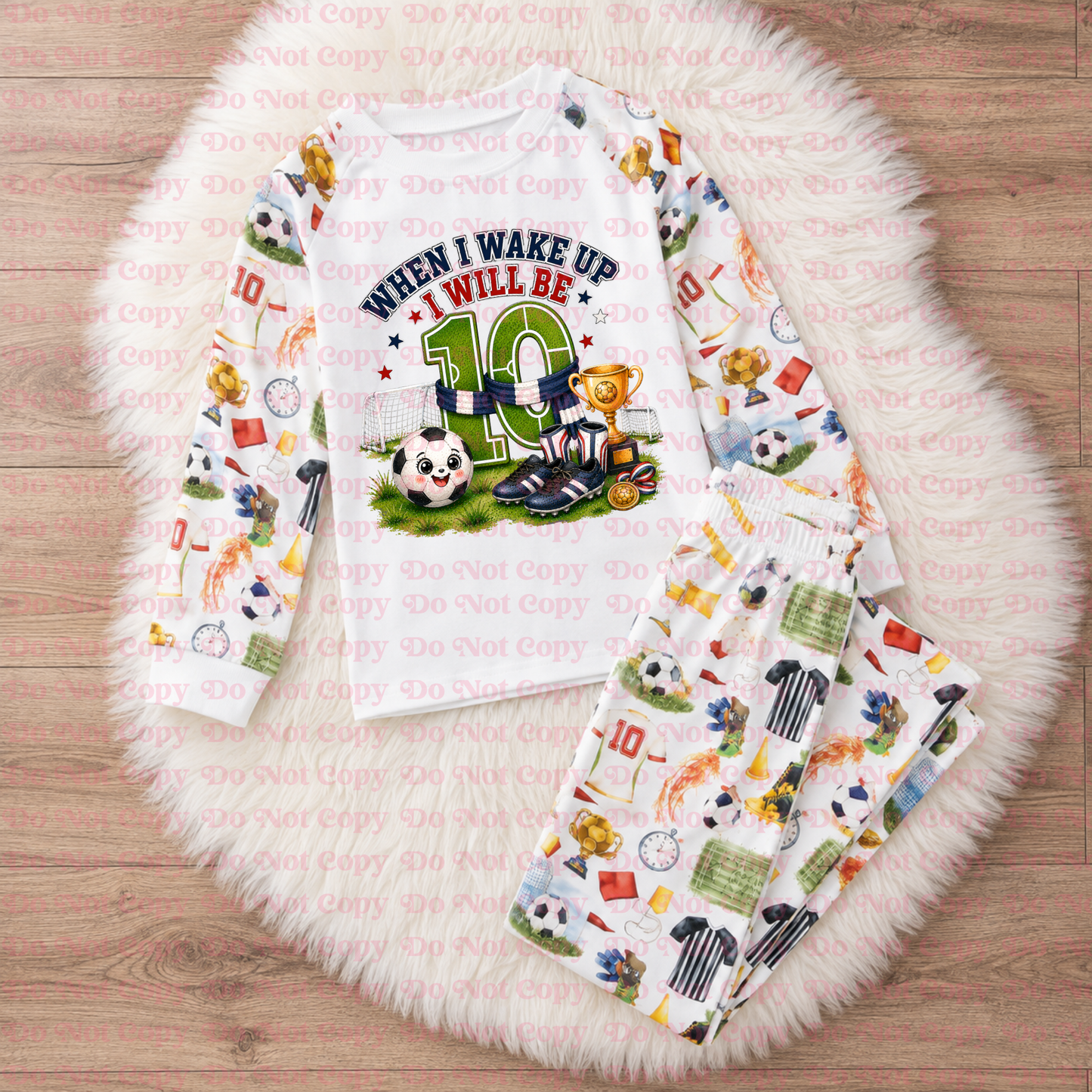 Football When I wake up pyjamas | football pjs - age 1-10 years