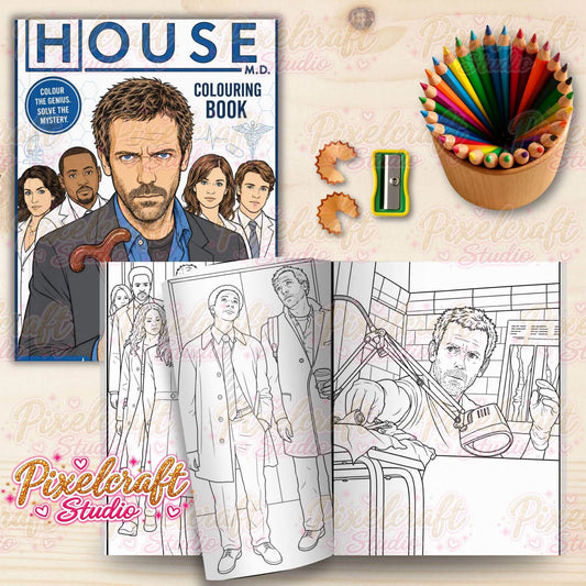 House colouring book mock-up