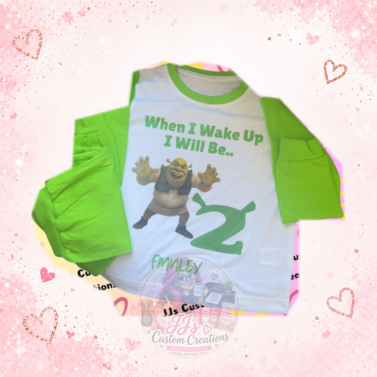 Personalised Finnley When I Wake Up I Will Be 2 pyjamas